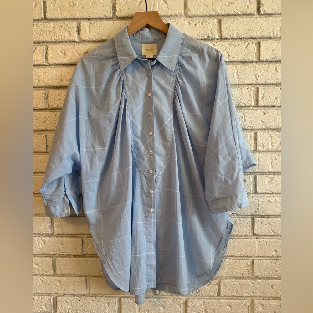 Maeve By Anthropologie Windowpane Buttondown - Picture 4 of 7